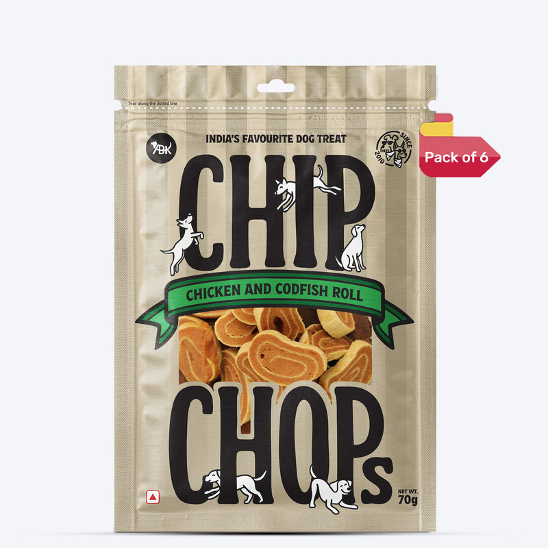 Chip Chops Chicken & Codfish Roll Treats For Dog - 70 g