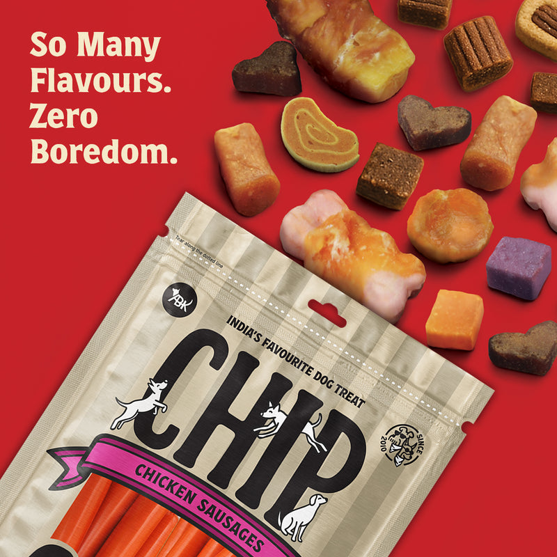 Chip Chops Devilled Chicken Sausage Treats For Dog - 70 g