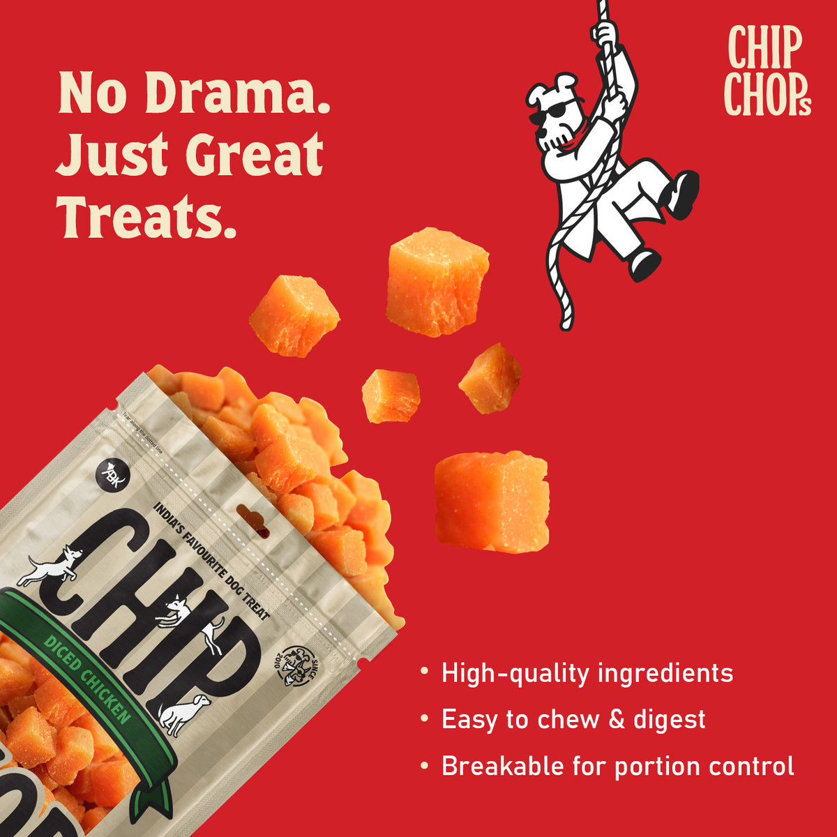 Chip Chops Diced Chicken Treats For Dog