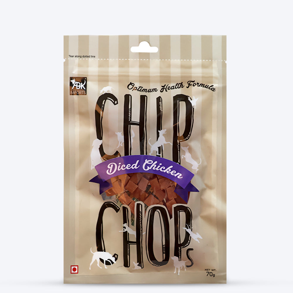 Chip Chops Dog Treats - Diced Chicken - Heads Up For Tails