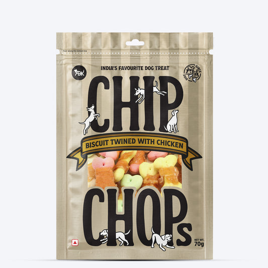 Chip Chops Dog Treats - Biscuit Twined with Chicken - 70 g