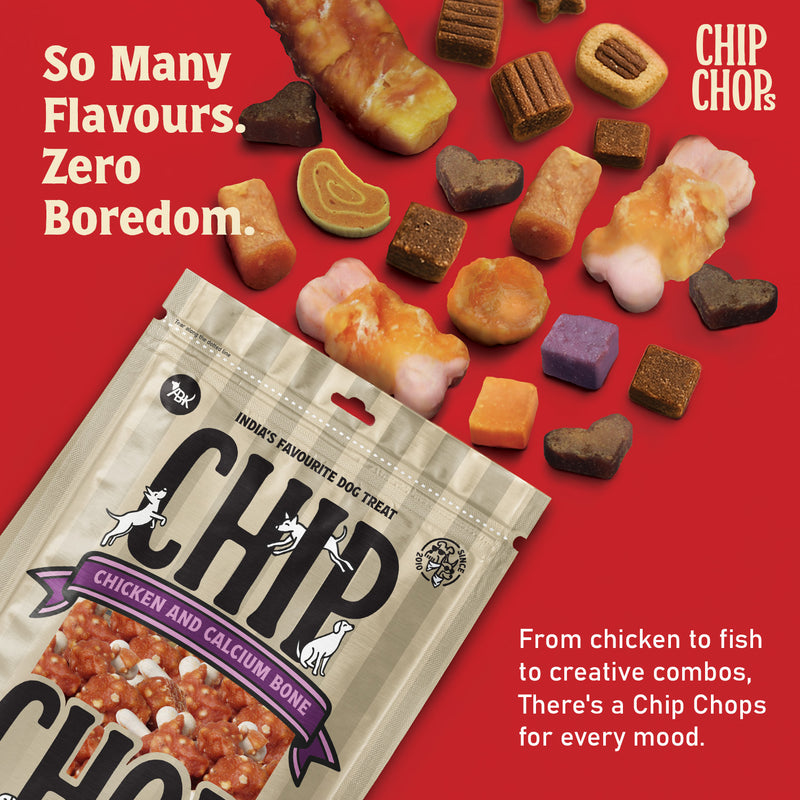 Chip Chops Chicken & Calcium Bone Treats For Dog - 70 g