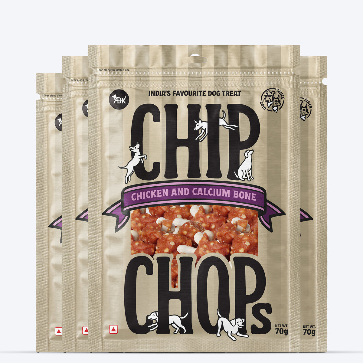 Chip Chops Chicken & Calcium Bone Treats For Dog - 70 g