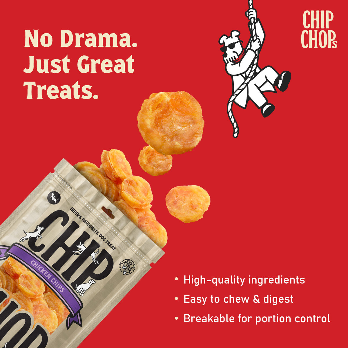 Chip Chops Chicken Chips Treats For Dog - 70 g