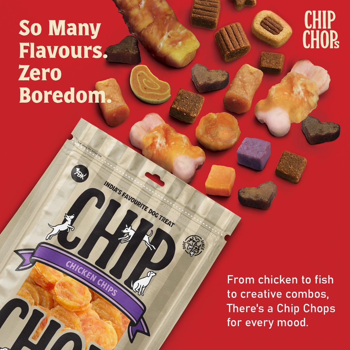 Chip Chops Chicken Chips Treats For Dog - 70 g
