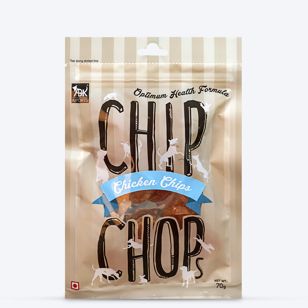 Chip Chops Dog Treats - Chicken Chips - 70 g - Heads Up For Tails