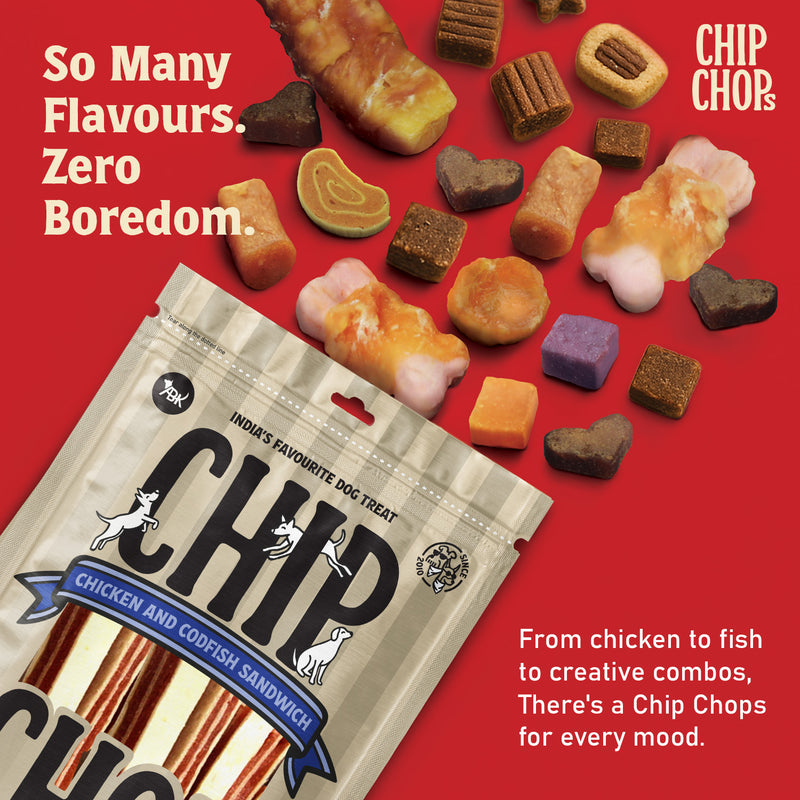 Chip Chops Chicken & Codfish Sandwich Treats For Dog