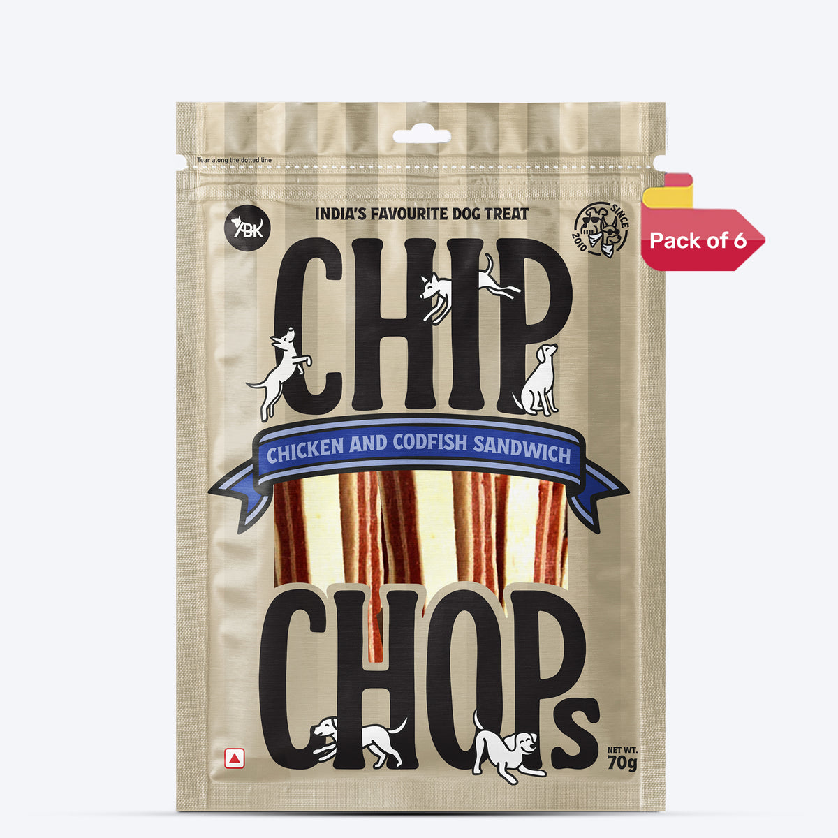 Chip Chops Chicken & Codfish Sandwich Treats For Dog