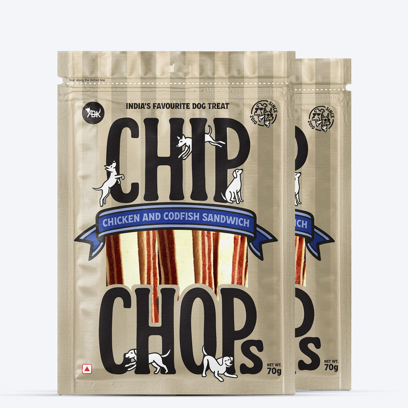 Chip Chops Chicken & Codfish Sandwich Treats For Dog