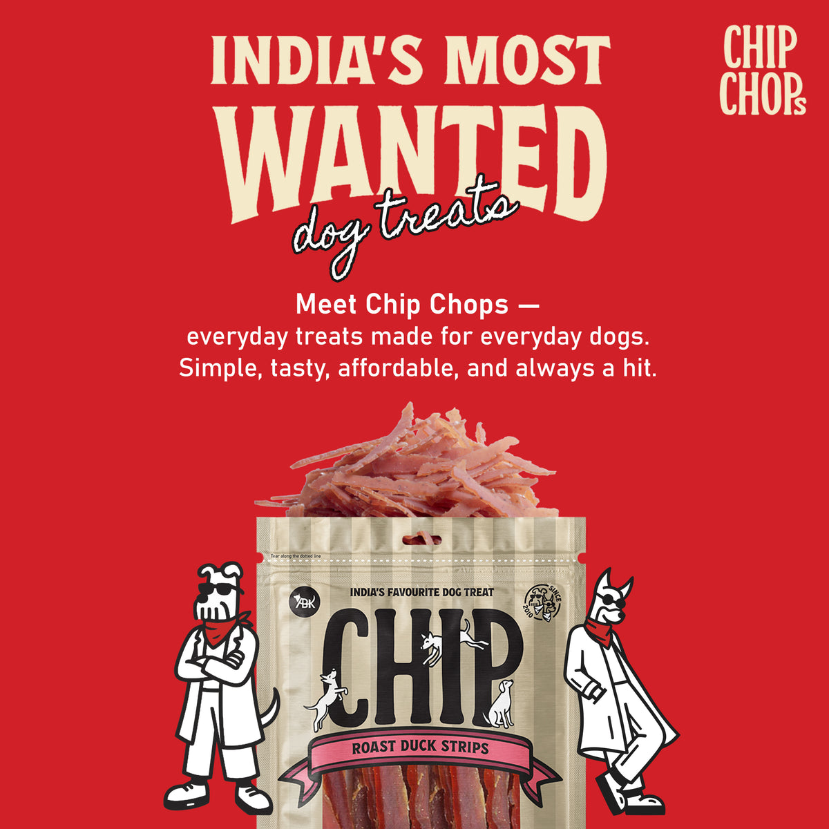 Chip Chops Roast Duck Treats For Dog - 70 g