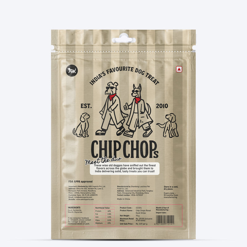 Chip Chops Roast Duck Treats For Dog - 70 g
