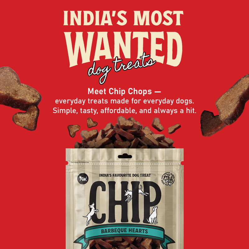 Chip Chops Barbeque Hearts Treats For Dog - 70 g