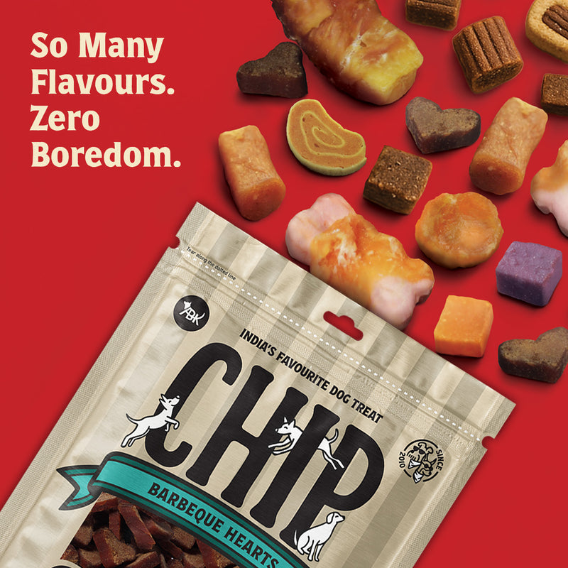 Chip Chops Barbeque Hearts Treats For Dog - 70 g