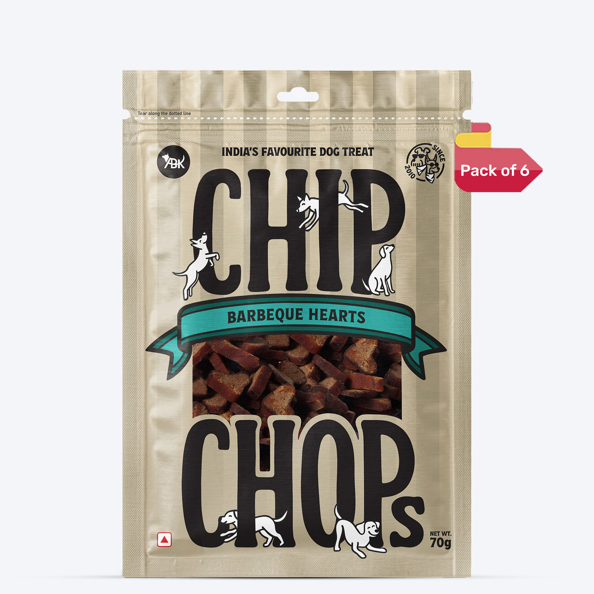 Chip Chops Barbeque Hearts Treats For Dog - 70 g