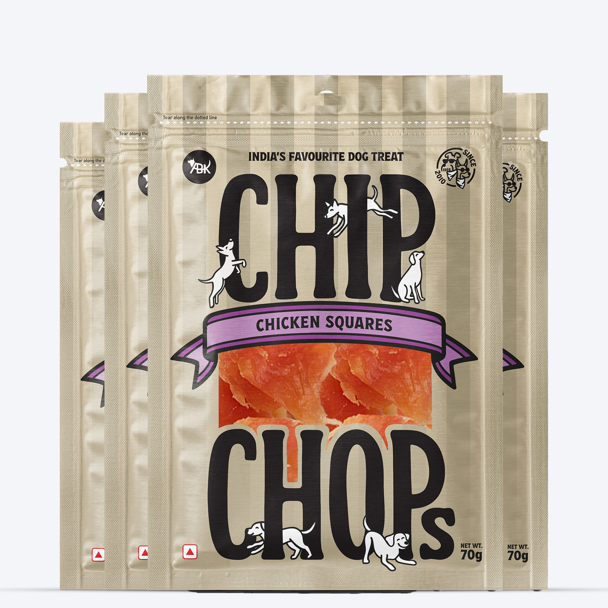 Chip Chops Chicken Square Treats For Dog - 70 g