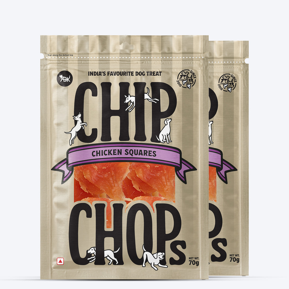 Chip Chops Chicken Square Treats For Dog - 70 g