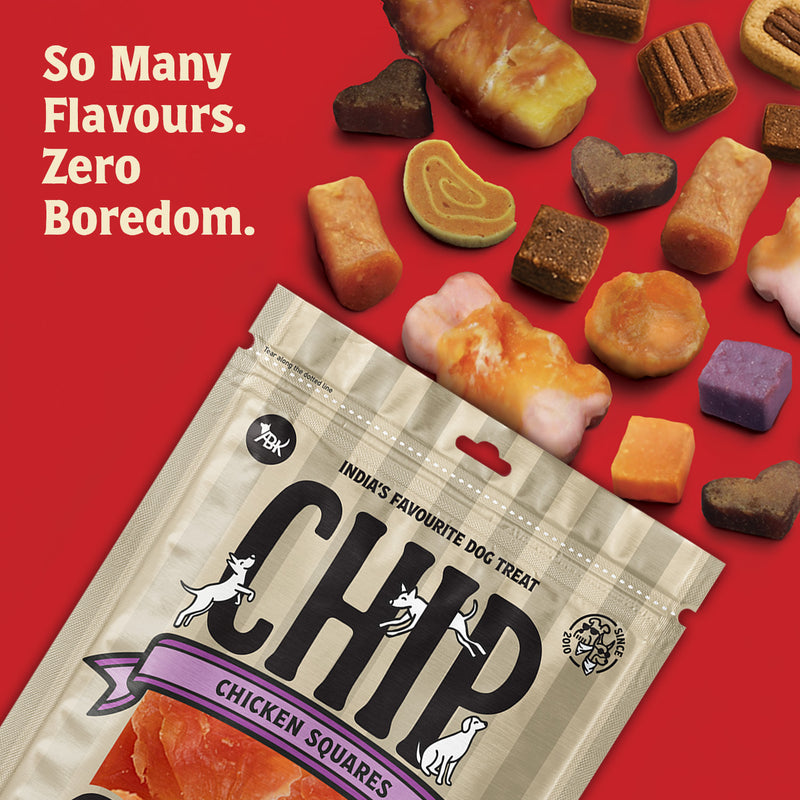 Chip Chops Chicken Square Treats For Dog - 70 g