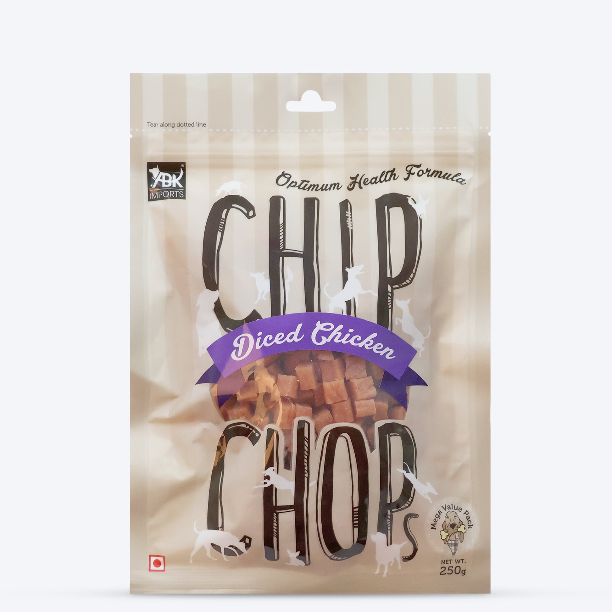 Chip Chops Dog Treats - Diced Chicken - Heads Up For Tails