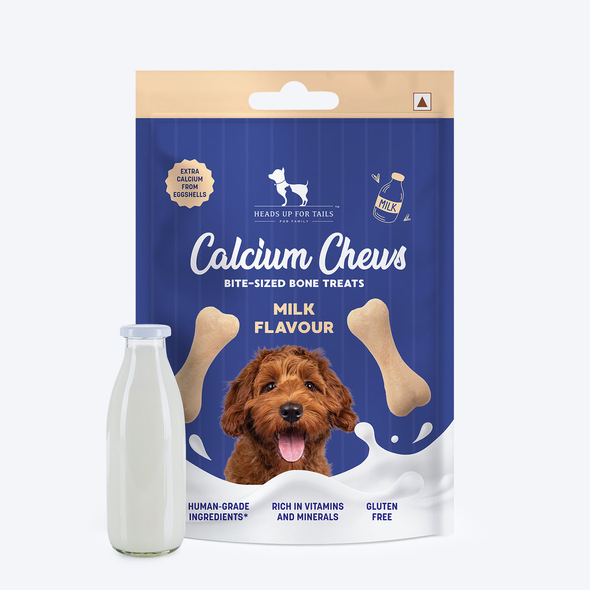HUFT Calcium Chews Bite-Sized Bone Treats For Dog - Milk Flavour_01
