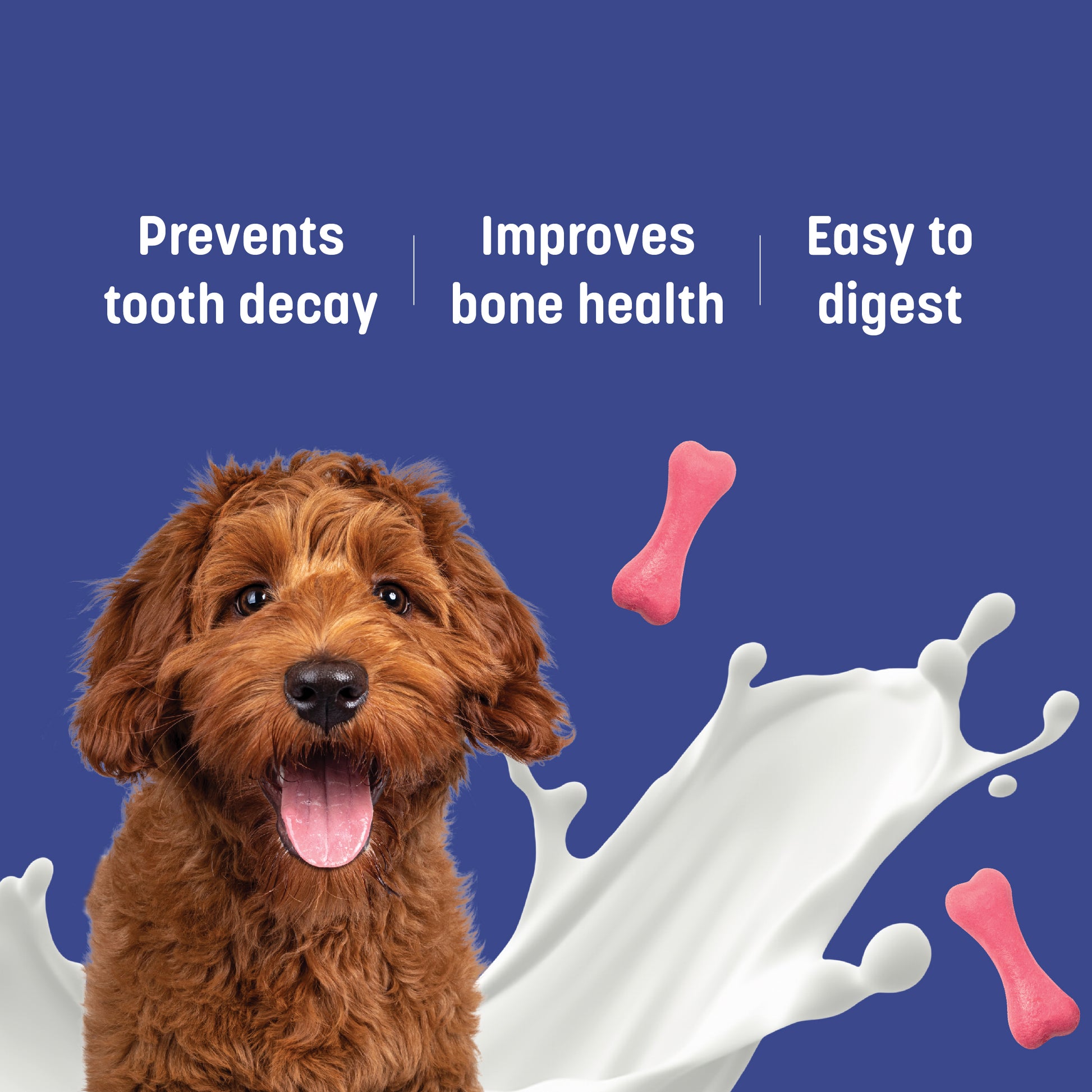 HUFT Calcium Chews Bite-Sized Bone Treats For Dog - Strawberry Flavour_03