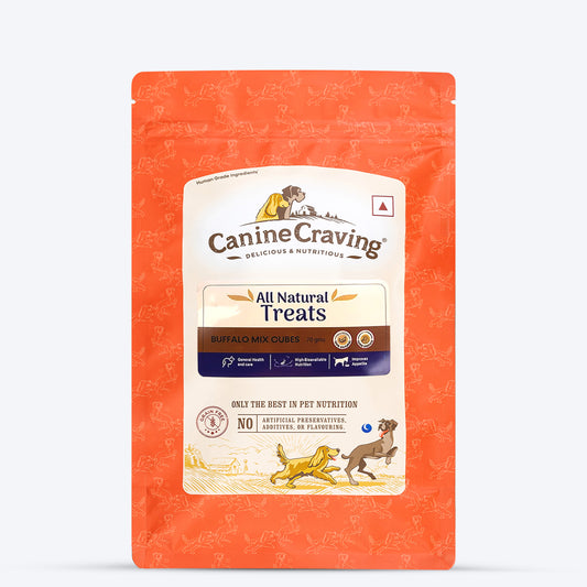 Canine Craving Delicious & Nutritious Grain Free Buffalo Mix Cubes Dog Treats - 70 g - Heads Up For Tails