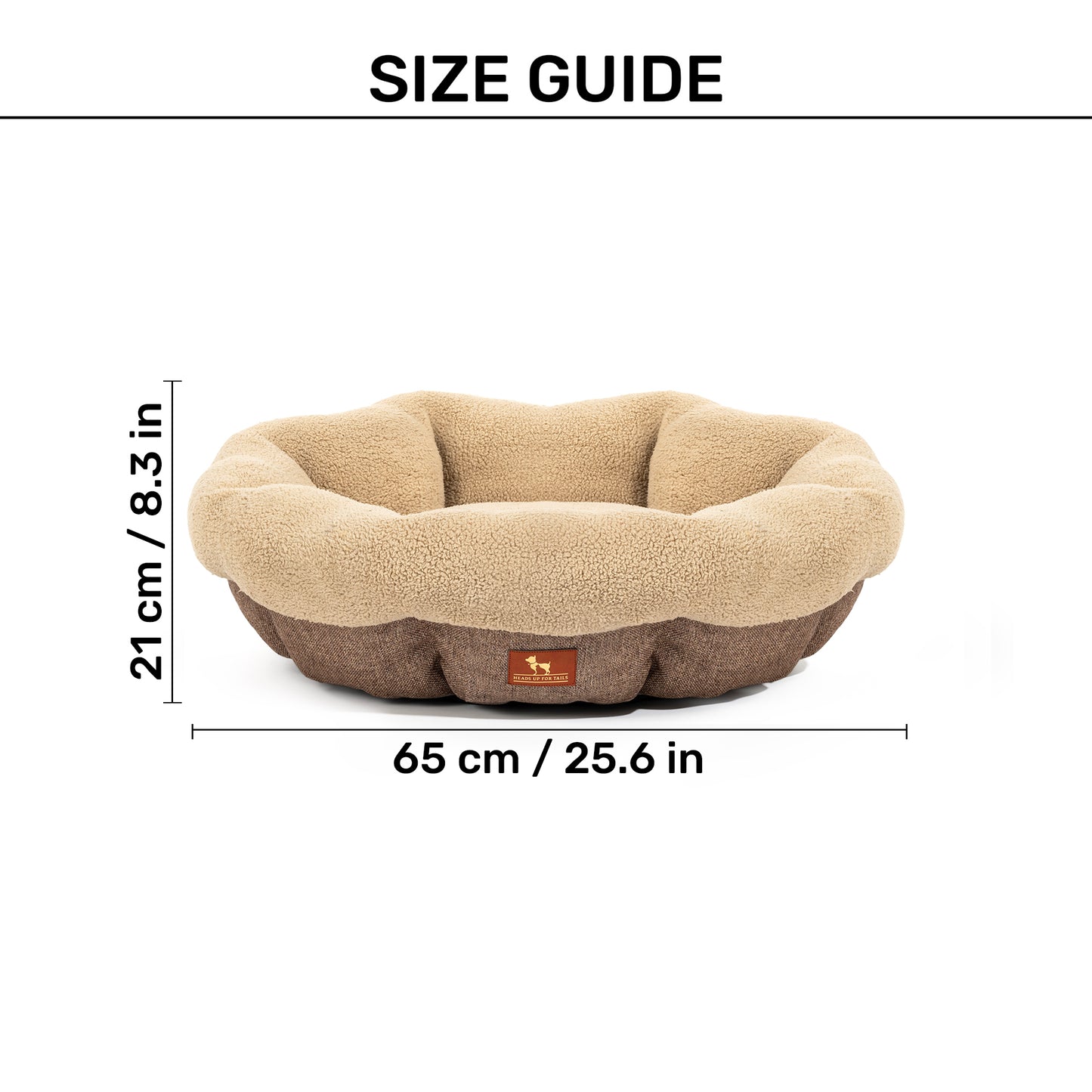 HUFT Cosy Cuddle Bed For Cat & Puppy - Beige