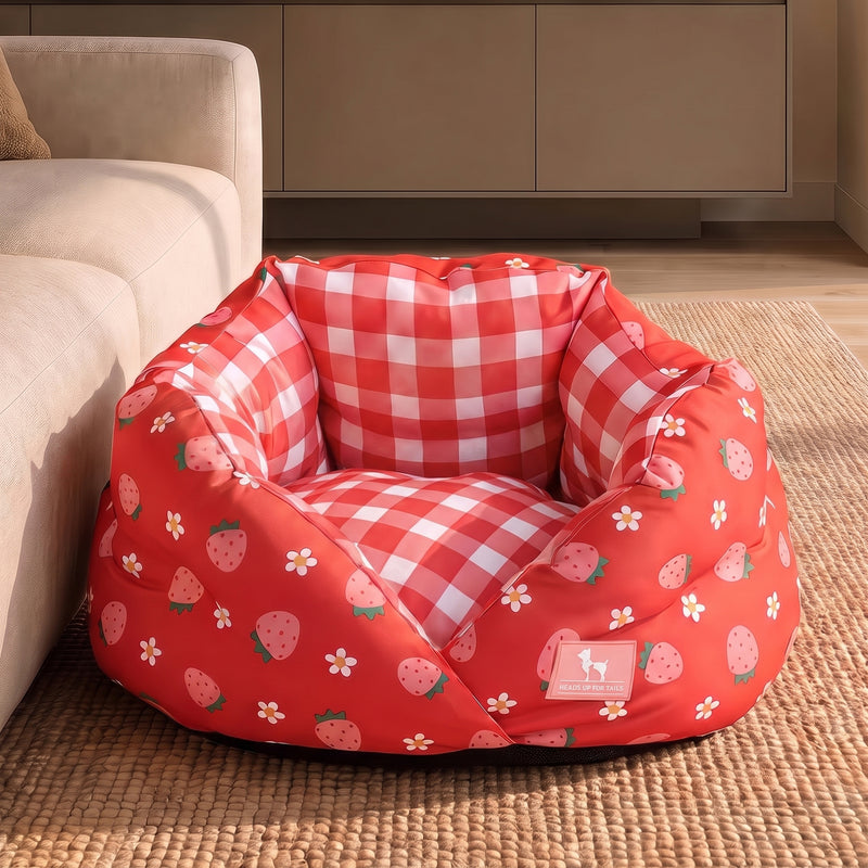 HUFT Purrfect Perch Bed For Cat & Puppy - Red and Pink