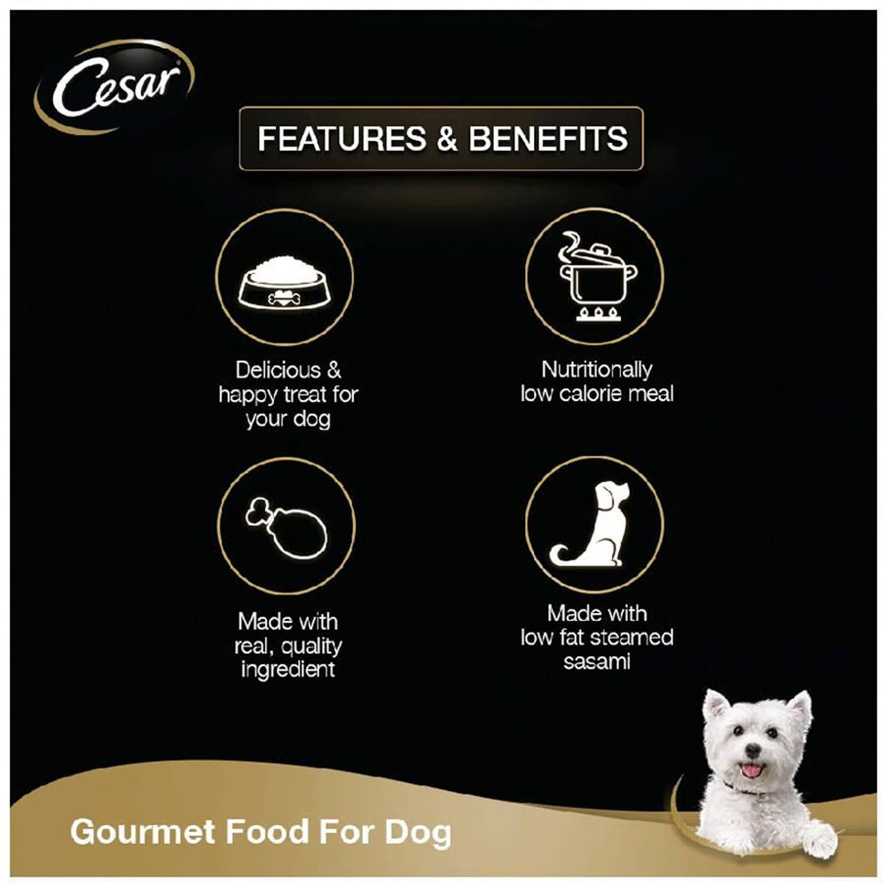 Cesar Adult Sasami & Vegetables Wet Dog Food (Gourmet Meal) - 70 g packs_03