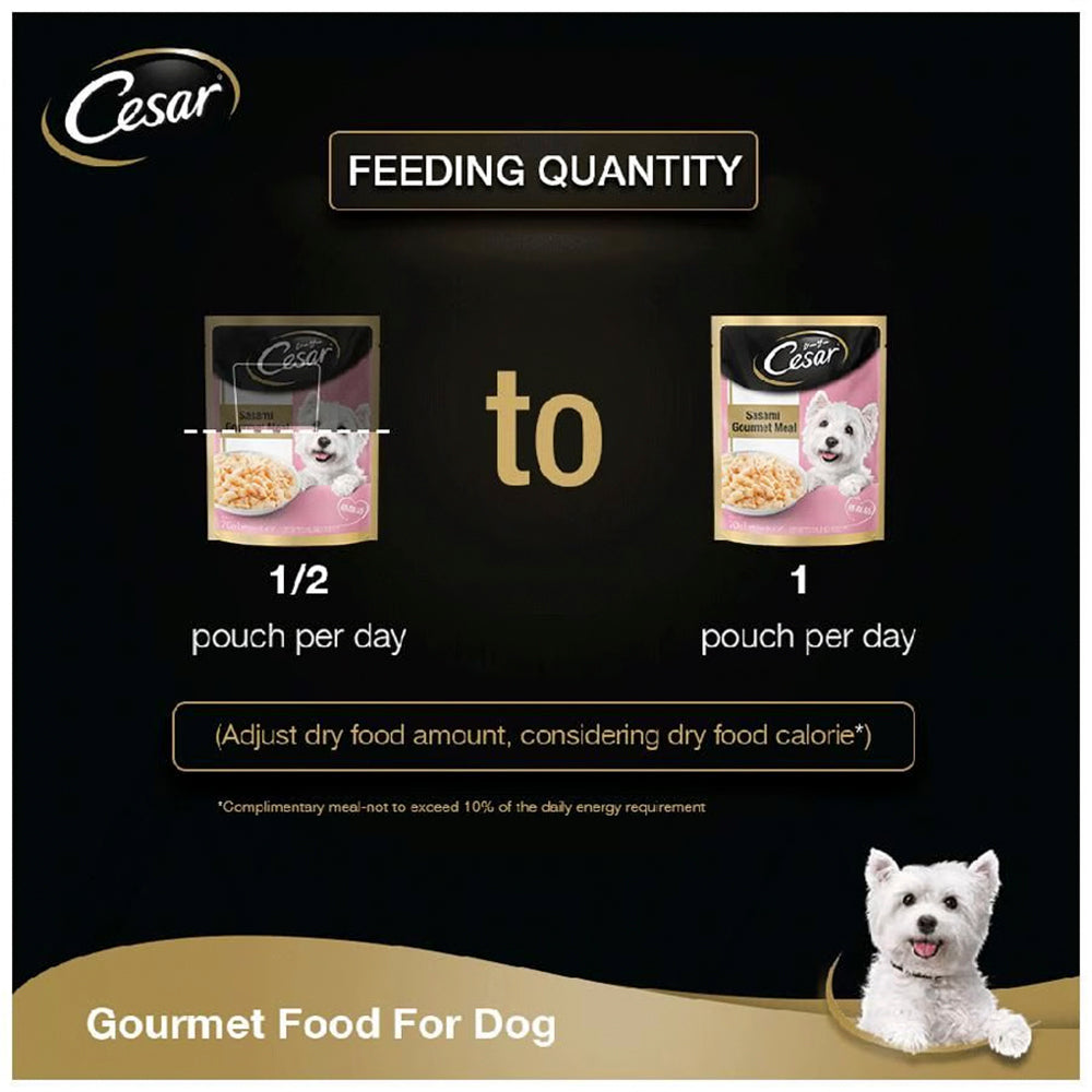 Cesar Adult Sasami & Vegetables Wet Dog Food (Gourmet Meal) - 70 g packs_02