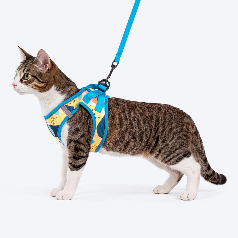 HUFT Easy Breezy Step-In Harness Set For Cats - Abstract - Heads Up For Tails