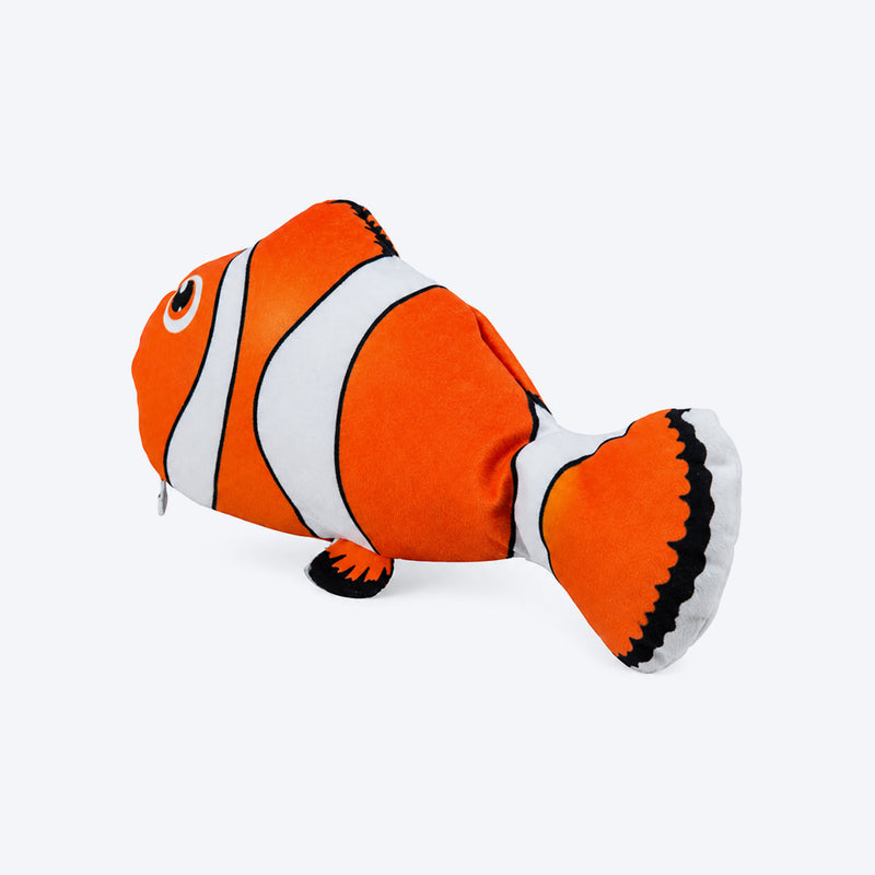 Trixie Wiggly Clown Fish Plush Toy For Dog - Red & White - 26 cm