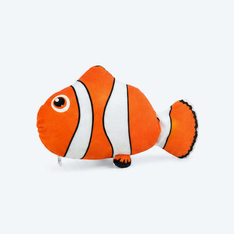 Trixie Wiggly Clown Fish Plush Toy For Dog - Red & White - 26 cm