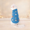 HUFT Frosty Flowers Sweater For Cat - Blue - Heads Up For Tails
