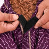 HUFT Royal Bandhani Kurta For Dog - Purple
