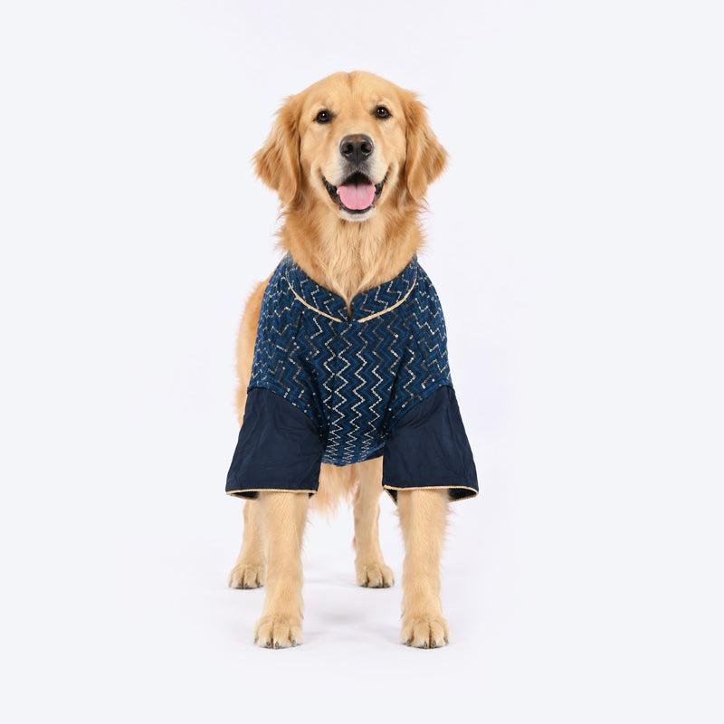 HUFT Royal Shimmer Kurta For Dog - Teal