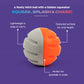 Dash Dog Double Trouble Ball For Dog - Orange & Grey