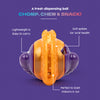 Dash Dog Chomping Champ Ball Toy For Dog - Orange & Purple - Heads Up For Tails