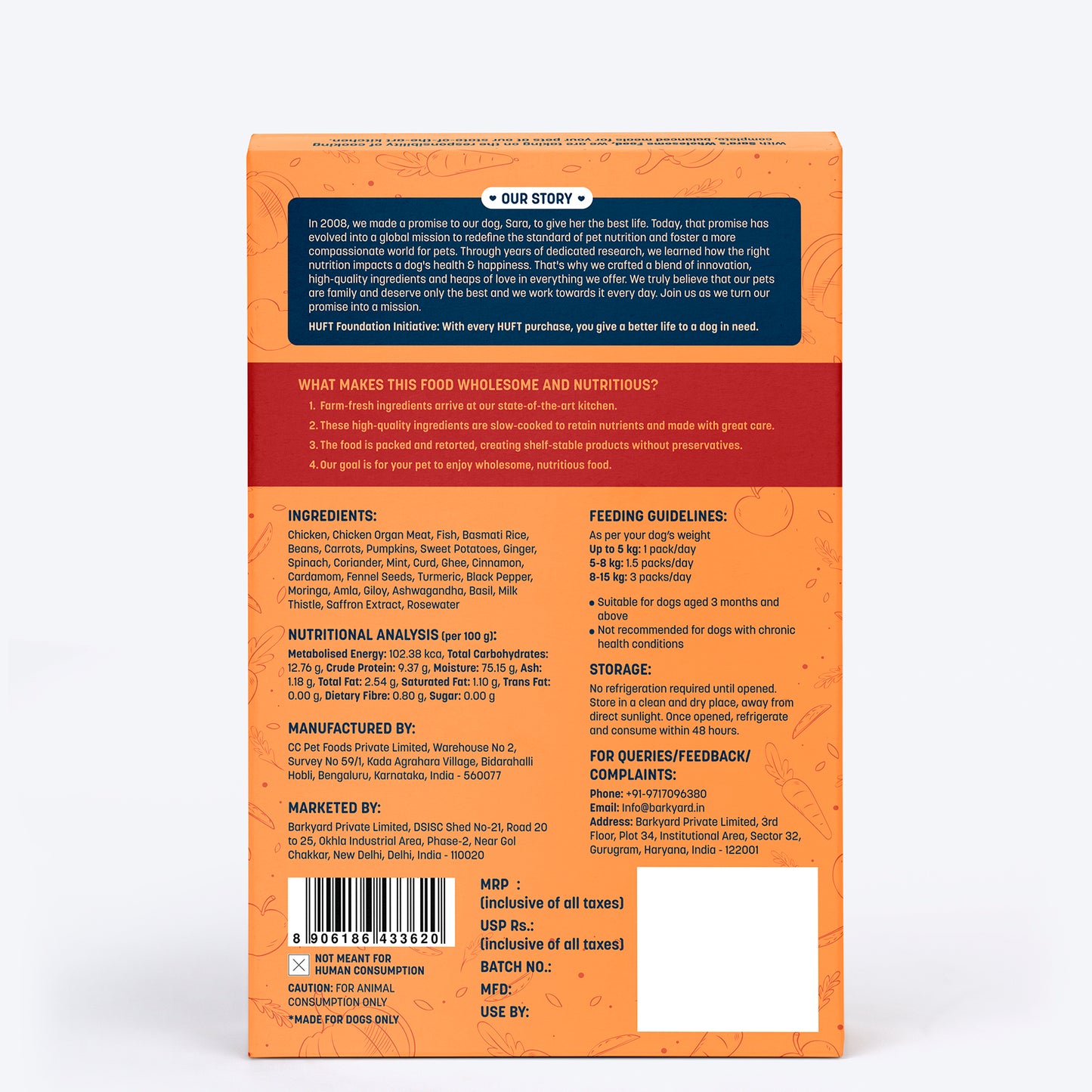 Sara's Wholesome Food Chicken Biryani - Flavours of India - 300 g - Heads Up For Tails