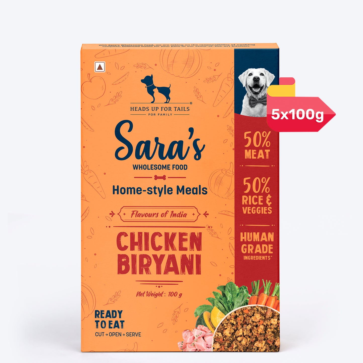 Sara's Wholesome Food Chicken Biryani - Flavours of India - 300 g - Heads Up For Tails