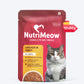 NutriMeow Chicken In Gravy Wet Food For Adult Cat - 80 gm - Heads Up For Tails