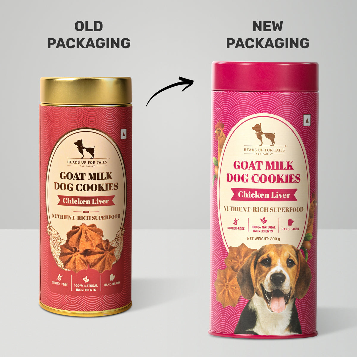 HUFT Goat Milk Dog Cookies - Chicken Liver - 200 g - Heads Up For Tails