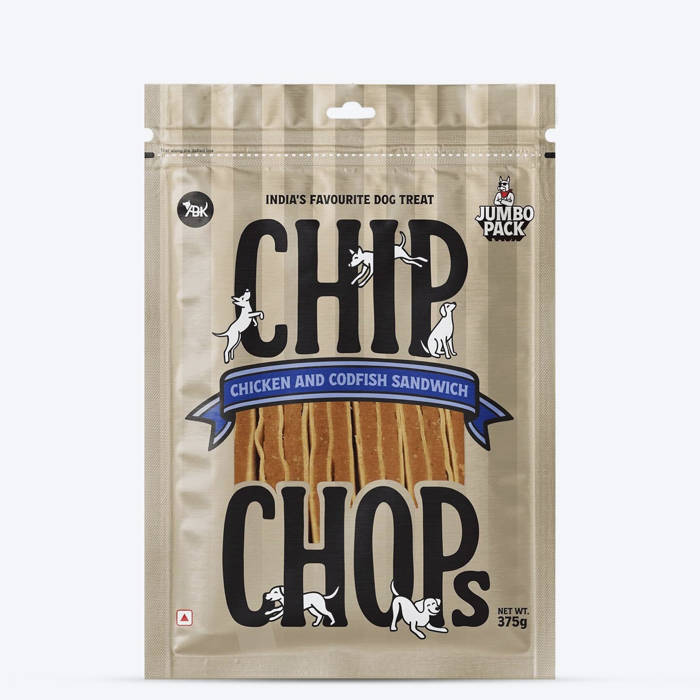 Chip Chops Chicken & Codfish Sandwich Treats For Dog - Heads Up For Tails