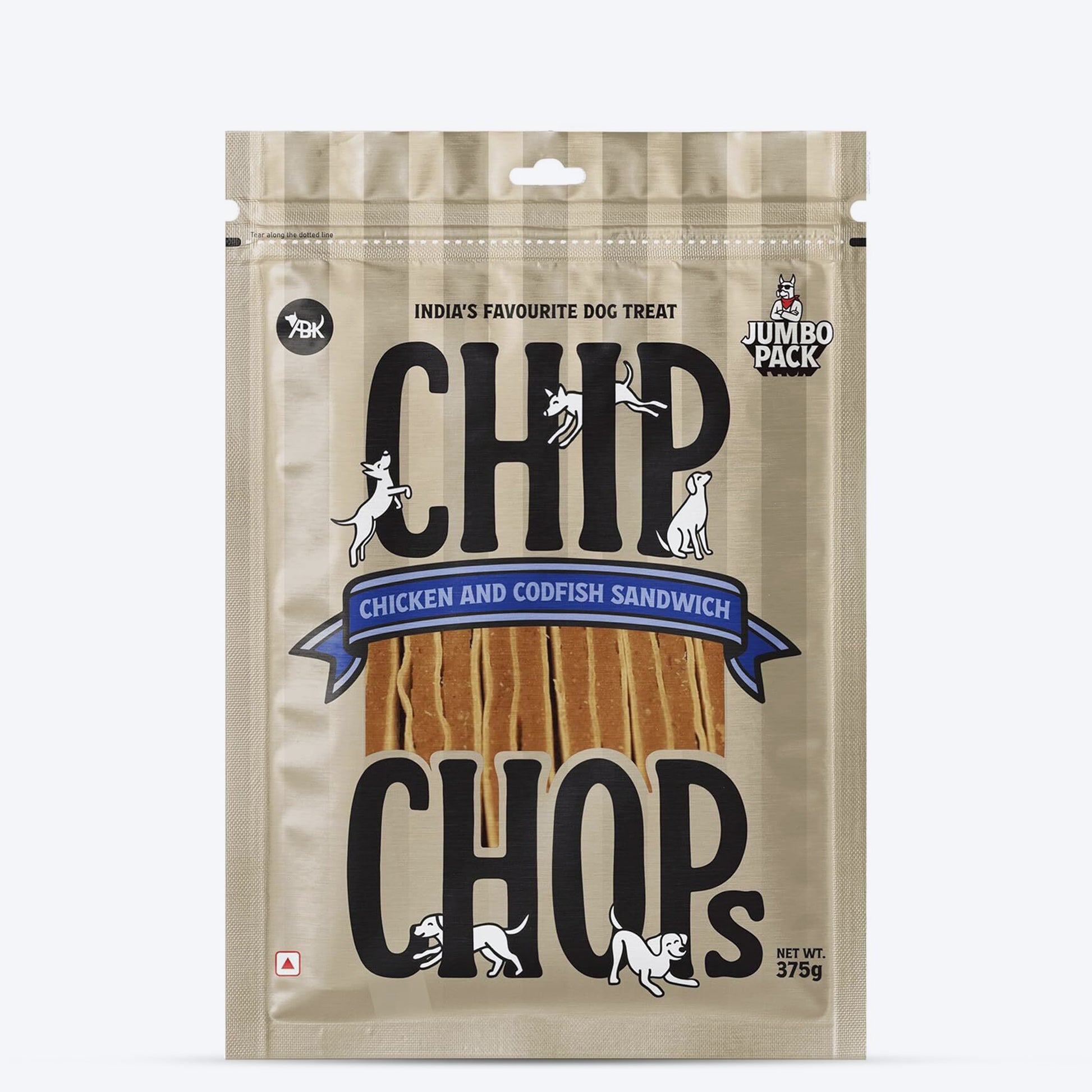 Chip Chops Chicken & Codfish Sandwich Treats For Dog - Heads Up For Tails
