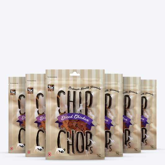 Chip Chops Diced Chicken Dog Treats - Pack of 6 - Heads Up For Tails