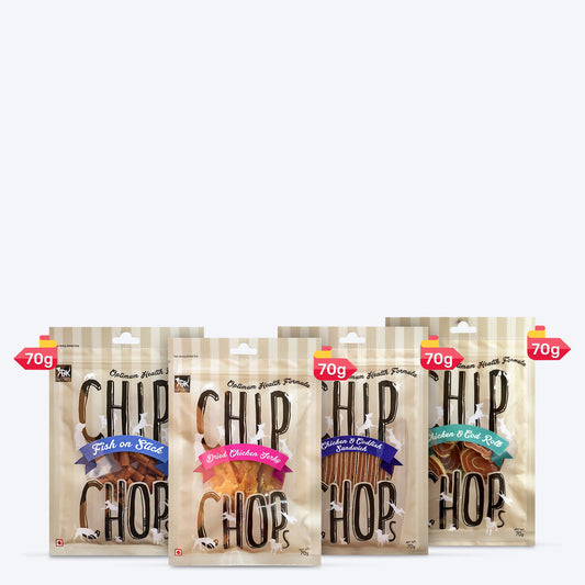 Chip Chops Dog Treat Best Seller Combo - Pack of 4 - Heads Up For Tails