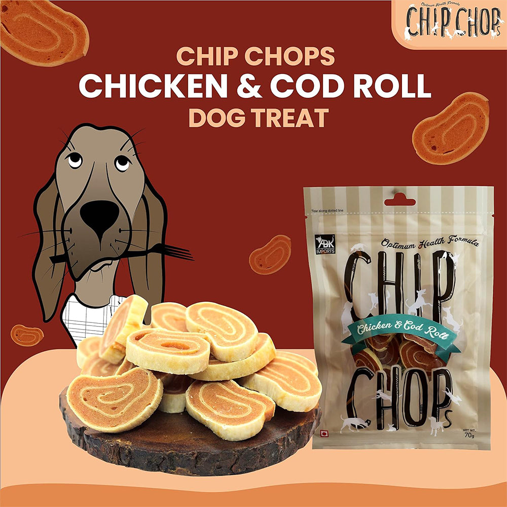 Chip Chops Dog Treats - Chicken & Codfish Roll - 70 g_03