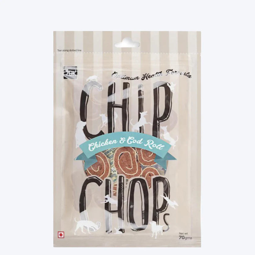 Chip Chops Dog Treats - Chicken & Codfish Roll - 70 g_01