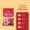 Hearty Chunky Lamb & Liver in Gravy dog food by Heads Up for Tails, 70g, suitable for dogs over 3 months.