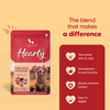 Hearty Chunky Chicken & Liver in Gravy dog wet food by Heads Up for Tails, 70 g, suitable for dogs over 3 months.