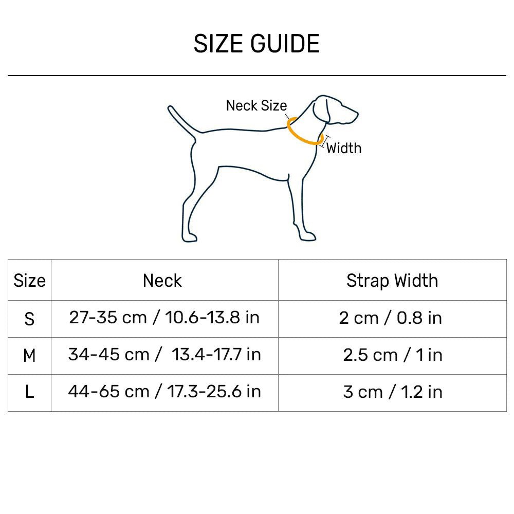 HUFT Personalised Classic (Mobile No.) Dog Collar - Rust Orange